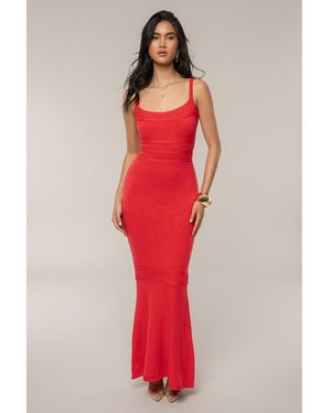 JLUXLABEL Lumen Knit Maxi Dress - Red