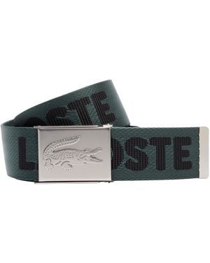 Lacoste Jacquard Webbing Casual Belt - Black