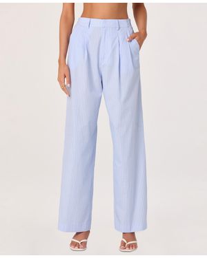 Astr Neha Flared High-rise Pants - Blue