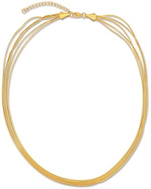Ellie Vail Justine Layered Chain Necklace - Metallic