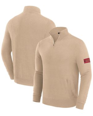 J. Palmer San Francisco 49ers Franchise Quarter-zip Sweater - Natural