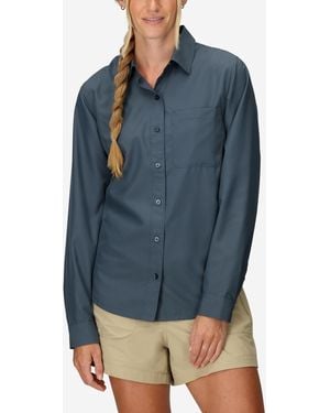 Marmot Air Exchange Upf 40 Ls Classic Collar Shirt - Blue