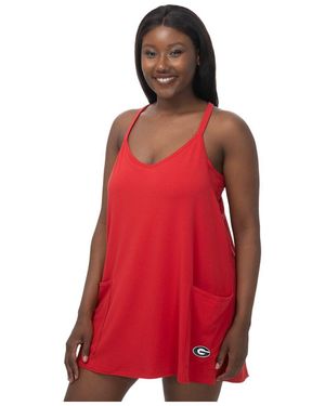 ZooZatZ Georgia Bulldogs Active Pocketed Skort Dress - Red