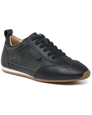 J/Slides Paige Leather Sneaker - Black