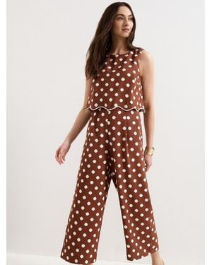 Phase Eight Alia Spot Jumpsuit - Red
