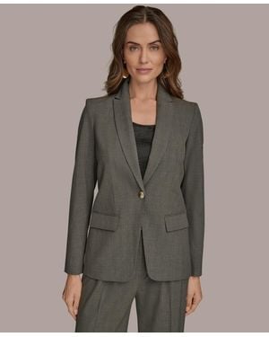 Donna Karan One-button Jacket - Gray