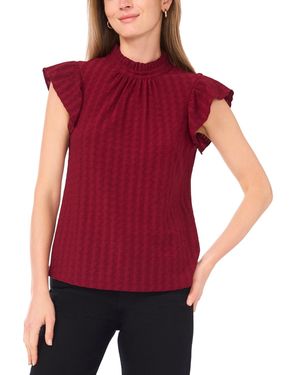 SAM & JESS Ruffle Short Sleeve Top - Red