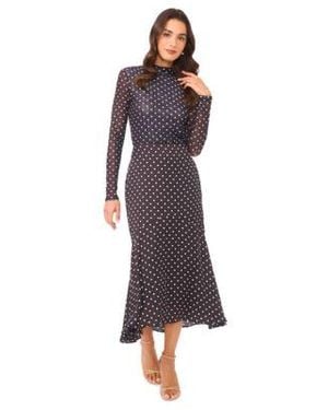 Cece Turtleneck Top Flouncy Midi Skirt - Purple