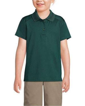 Lands' End Girls Short Sleeve Feminine Fit Rapid Dry Polo Shirt - Green