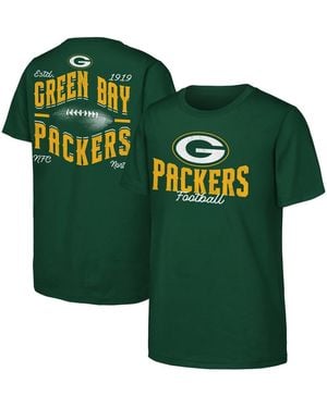 Outerstuff Boys' And Girls' Bay Packers Top Pick Crewneck T-shirt - Green