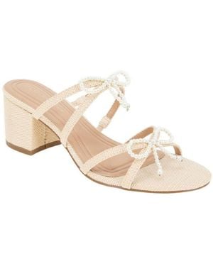 BCBGeneration Sarina Block Heel Sandals - White