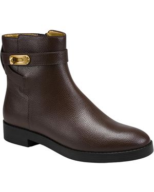 Donna Karan Tianna Block Heeled Booties - Brown