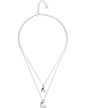 Uno De 50 Sterling Double Plated Necklace - White