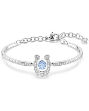 Swarovski Rhodium-plated Symbolica Bangle Bracelet - White