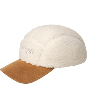 Kangol Script Faux Sherpa 5-panel Baseball - Natural