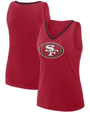 LOGO ATHLETIC San Francisco 49ers Stellar Win V-neck Tank Top - Red