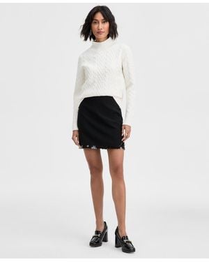 On 34th Paillette-hem Mini Skirt - White