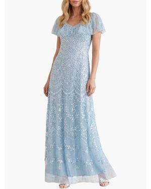 Needle & Thread Freya V-neck Gown - Blue