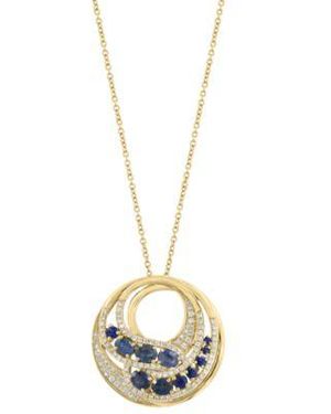 Effy Diamond Gemstone Pendant Necklace Ring In 14k Yellow Gold - Metallic