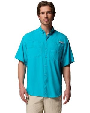 Columbia Pfg Tamiami Ii Short Sleeve Shirt - Blue