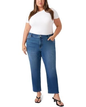 Seven7 Plus Size Vintage Straight Ankle Jeans - Blue