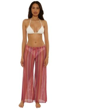Becca Seaside Crochet Pants - Red