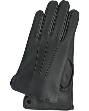 KESSLER Men`s Premium Lamb Leather Touchscreen Gloves "carl" Cashmere Lining - Black