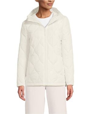 Lands' End Featherfree Quilted Insulated Jacket - White