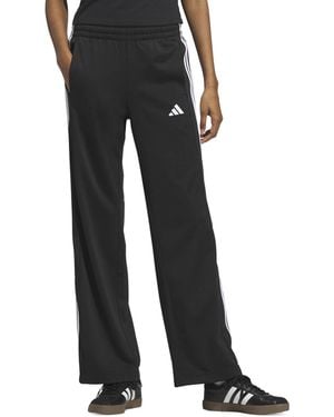 adidas 3 Stripe Snap Pant High-rise Wide-leg Pants - Black