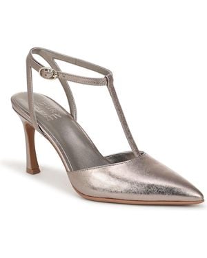 Naturalizer Astrid T-strap Pointed Toe Dress Pumps - Metallic