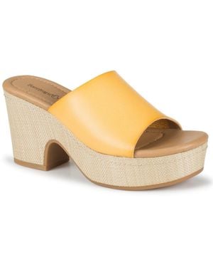BareTraps Teah Slip-on Wedge Sandals - Natural