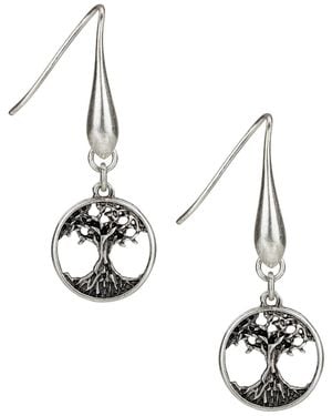 Patricia Nash Key To My Heart Collection Tree Drop Earrings - Metallic