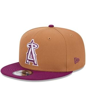 KTZ Brown/purple Los Angeles Angels Color Pack Two-tone 9fifty Snapback Hat