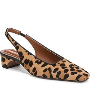 Franco Sarto Lyanna Square Toe Slingback Pumps - Brown