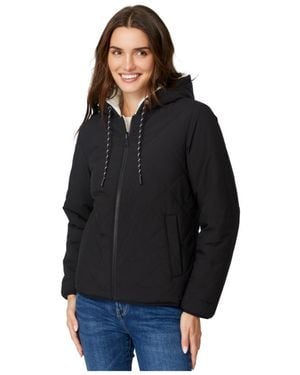 Free Country Hooded Cirrus Quilted Reversible Jacket - Blue