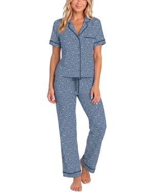Sincerely Jules Modal-spandex Short-sleeve Pajama Set - Blue