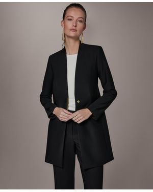 Donna Karan V-neck Jacket - Black