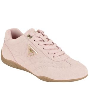 Guess Gabena Logo Lace-up Retro Sneakers - Pink