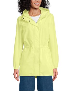 Lands' End Squall Packable Waterproof Raincoat - Yellow
