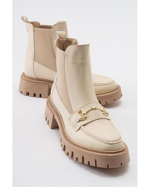 Prologue Shoes Vesper Buckled Chelsea Boot () - Natural