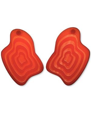 Swanky Designs Catira Geometric Earrings - Red