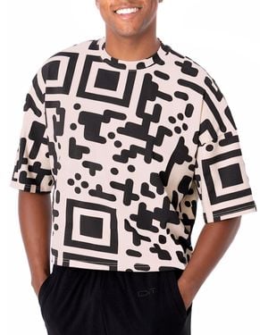 DAI MODA Qr Code Cropped Boxed T-shirt - Black