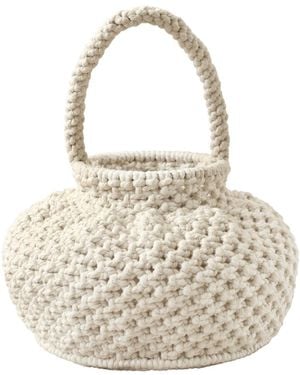 BrunnaCo Naga Macrame Bucket Bag - Metallic
