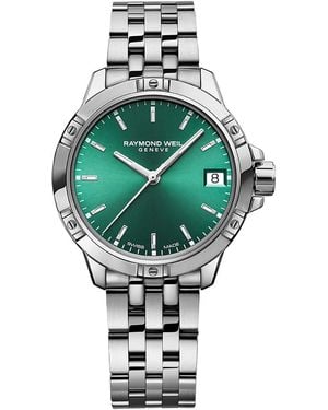 Raymond Weil Swiss Tango Quartz Stainless Steel Bracelet Watch 30mm - Green