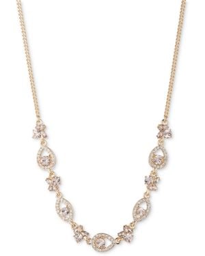 Givenchy Gold-tone Crystal Frontal Necklace - Metallic