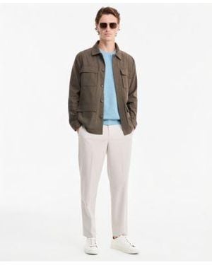 Alfani Field Jacket Tee Woven Pants Macys Exclusive - White