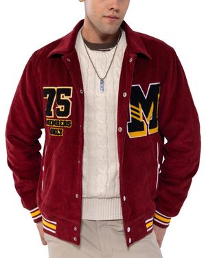 Members Only Corduroy Varsity Jacket - Red