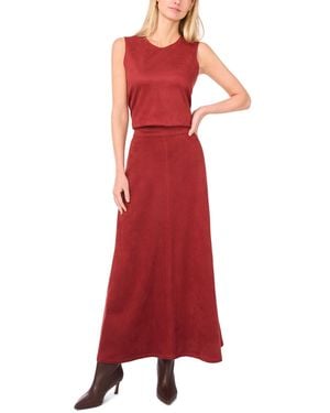 Vince Camuto Faux-suede A-line Maxi Skirt - Red