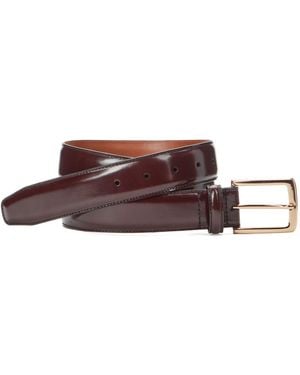 Johnston & Murphy Burnished Leather Belt - Brown