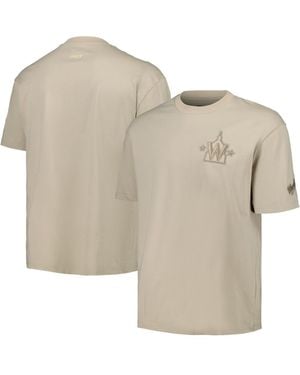 Pro Standard Pro Sdard Washington Nationals Neutral Drop Shoulder T-shirt - Natural